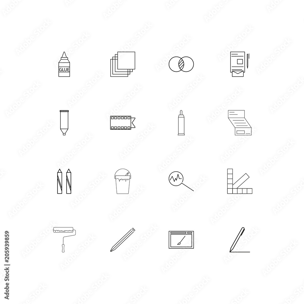 Creative Process And Design linear thin icons set. Outlined simple vector icons Creative Process And Design linear thin icons set. Outlined simple vector icons