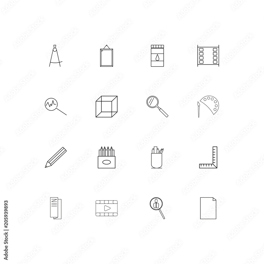 Creative Process And Design linear thin icons set. Outlined simple vector icons Creative Process And Design linear thin icons set. Outlined simple vector icons