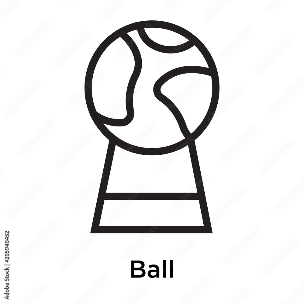 Ball icon vector sign and symbol isolated on white background Ball icon vector sign and symbol isolated on white background