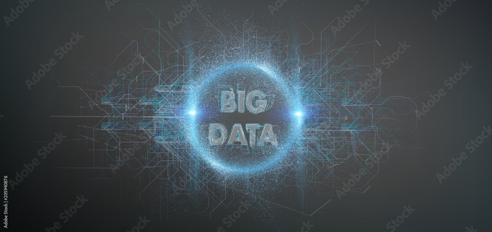 Big data title isolated on a background