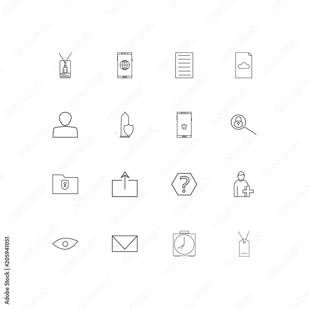 Internet Technologies linear thin icons set. Outlined simple vector icons