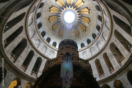 The Dome of the Church of the Holy Sepulchre in Jerusalem, Israel.