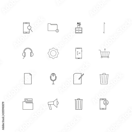 Signs And Symbols linear thin icons set. Outlined simple vector icons