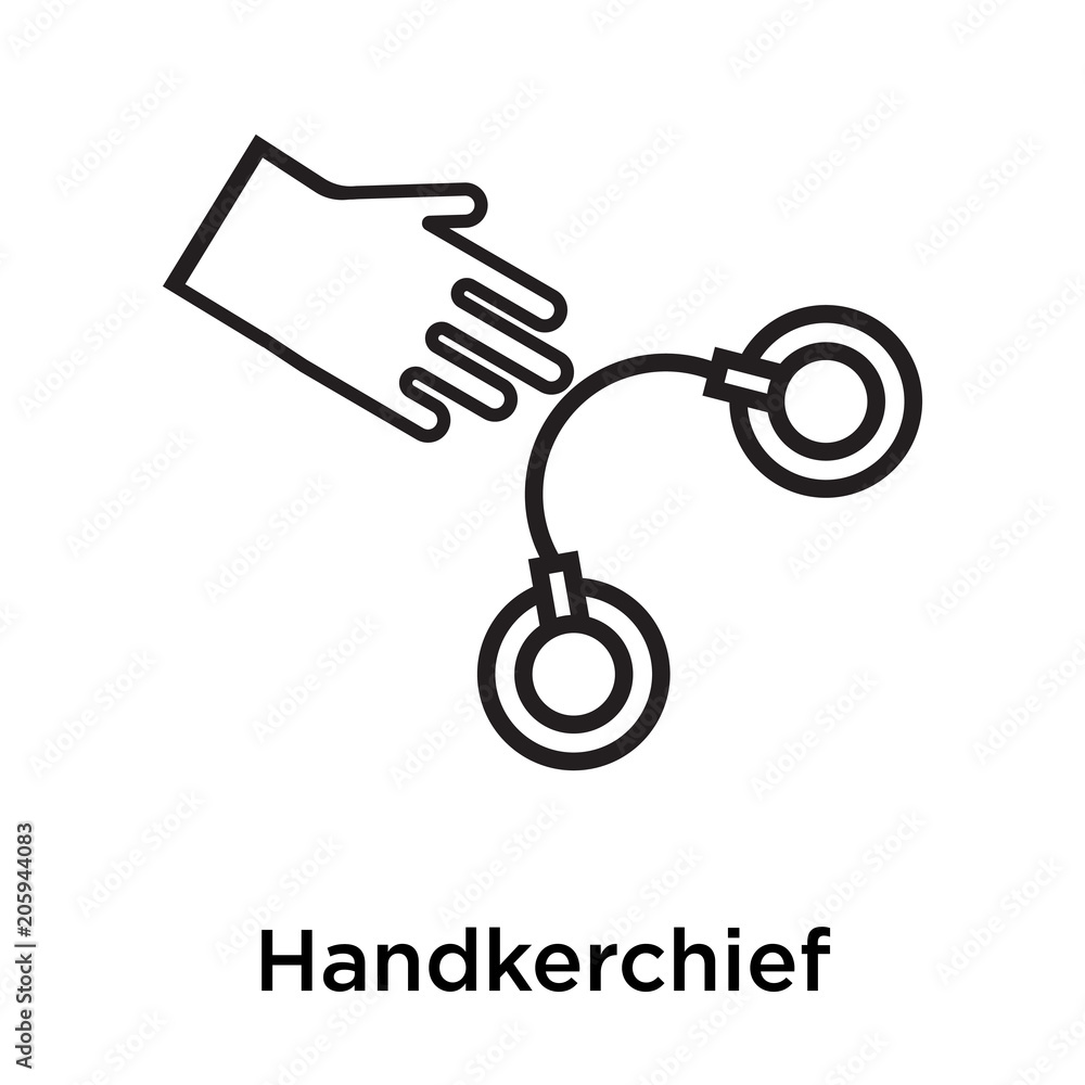 Handkerchief icon vector sign and symbol isolated on white background Handkerchief icon vector sign and symbol isolated on white background