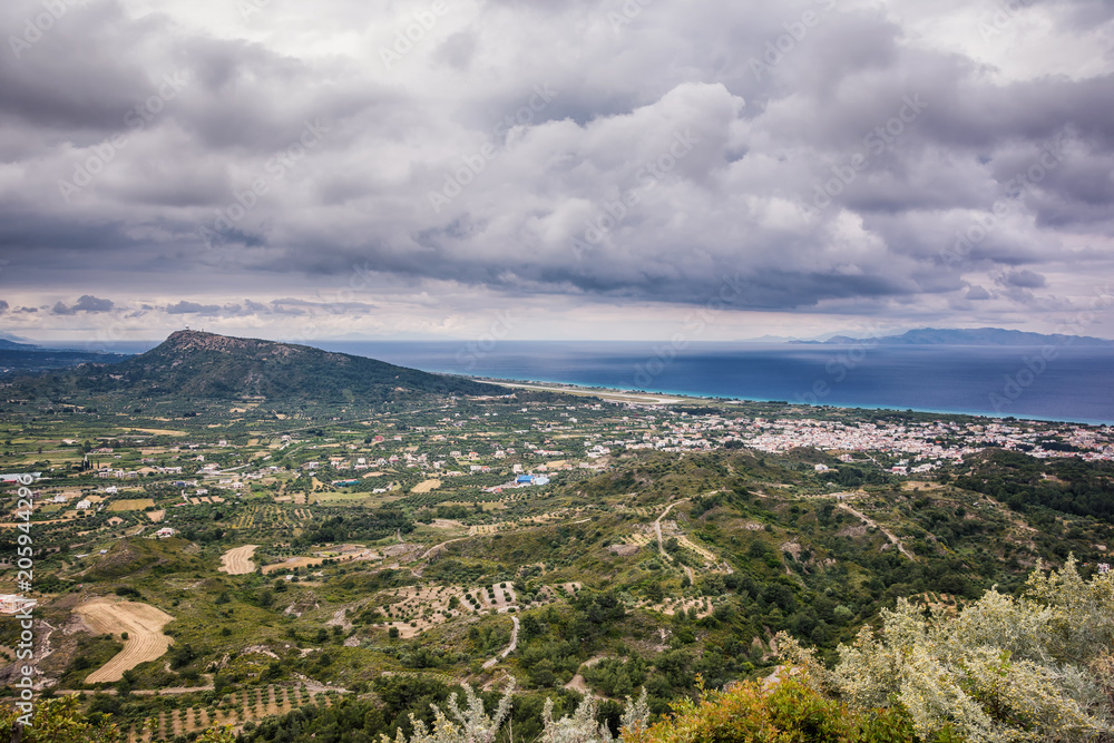 View from Filerimos mountain, Rhodes island, Greece