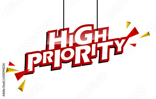 red and yellow tag high priority