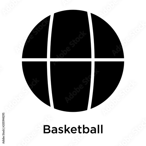 Basketball icon vector sign and symbol isolated on white background
