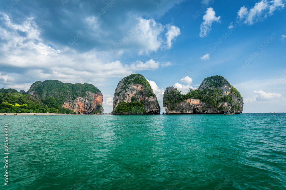 Obraz premium Railay Bay and Phi Phi island, Krabi , Thailand.Travel background