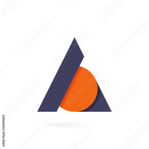 Letter A logo shape on white background