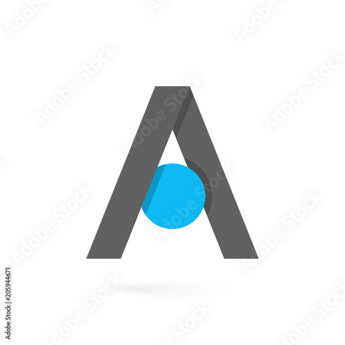 letter A logo branding on white background