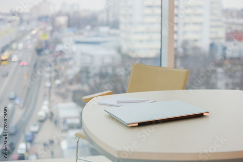 working environment stylish office items table