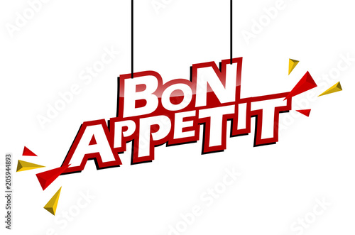red and yellow tag bon appetit