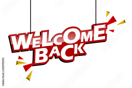red and yellow tag welcome back