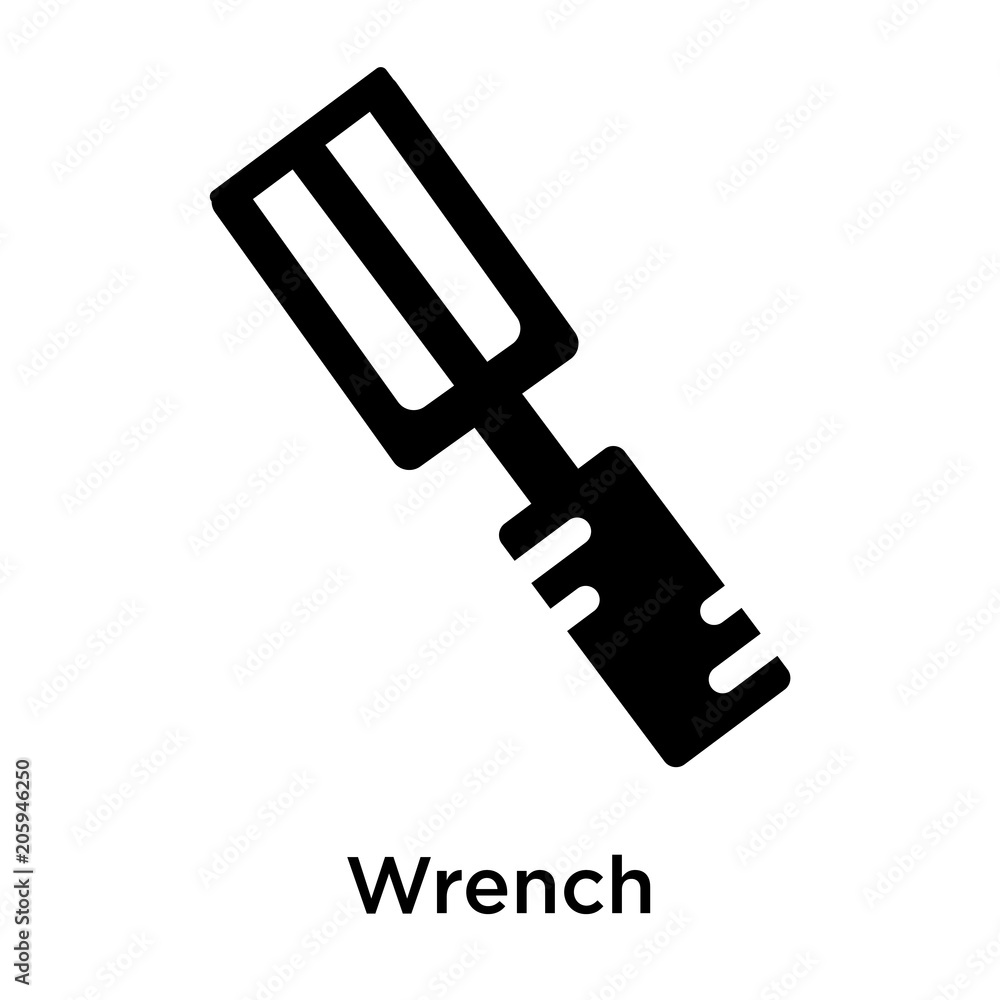 Wrench icon vector sign and symbol isolated on white background Wrench icon vector sign and symbol isolated on white background