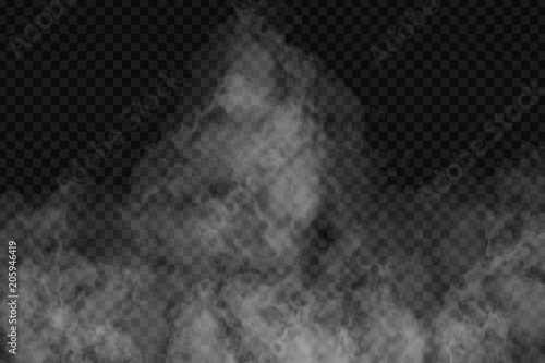 Vector realistic isolated smoke effect for decoration and covering on the transparent background.
