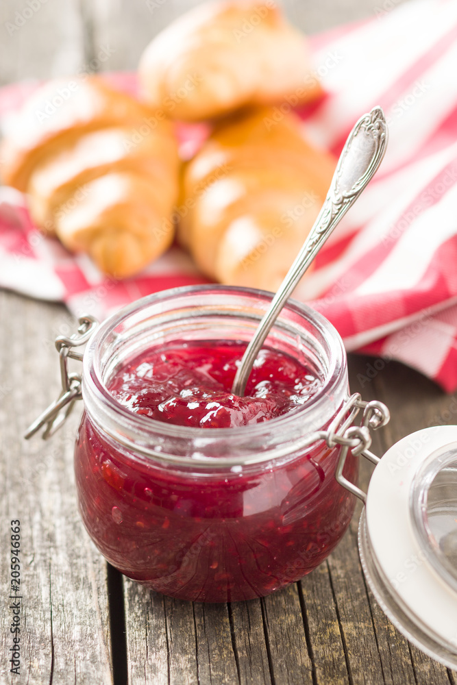 Raspberry jam jelly.
