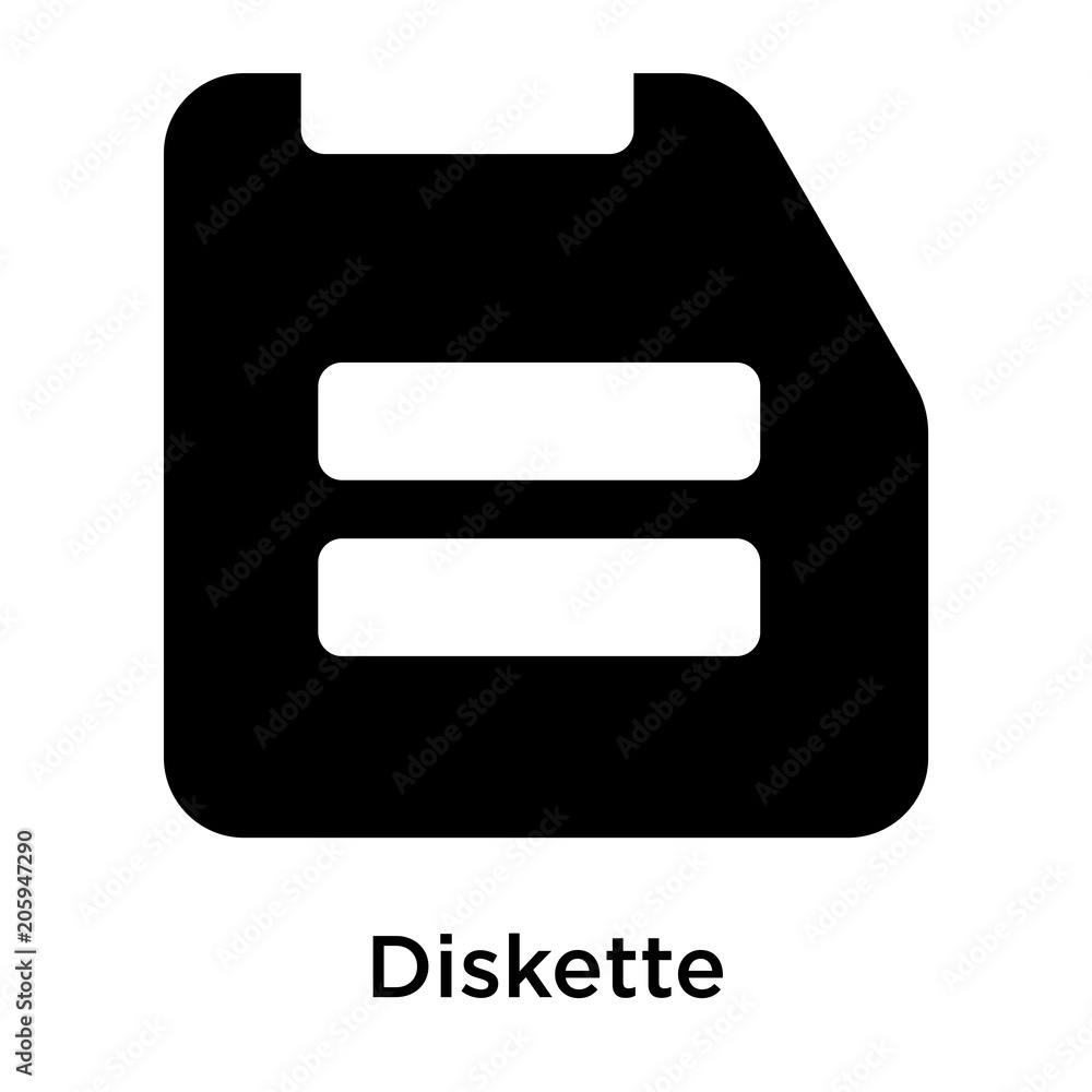 Diskette icon vector sign and symbol isolated on white background Diskette icon vector sign and symbol isolated on white background