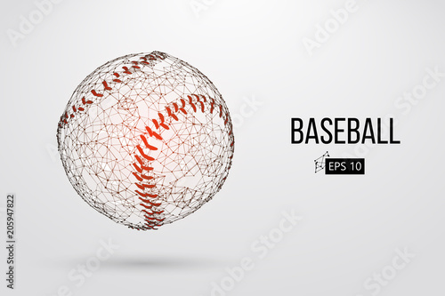 Silhouette of a baseball ball. Vector illustration