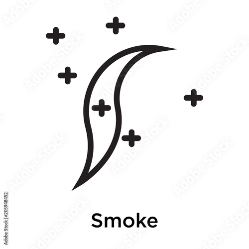 Smoke icon vector sign and symbol isolated on white background