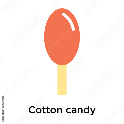Cotton candy icon vector sign and symbol isolated on white background