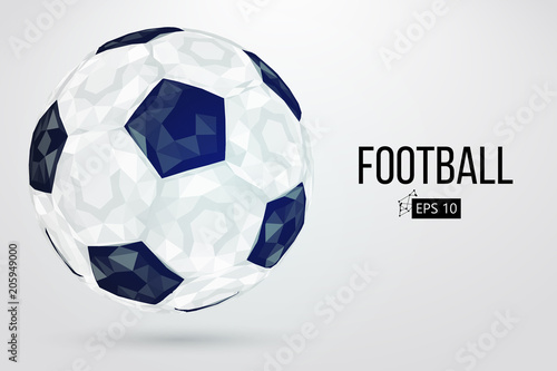 silhouette of a football ball. Vector illustration