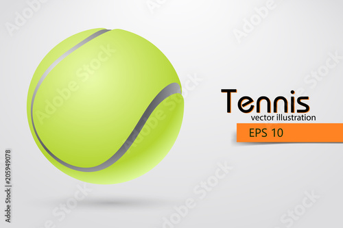 Silhouette of a tennis ball from particles.