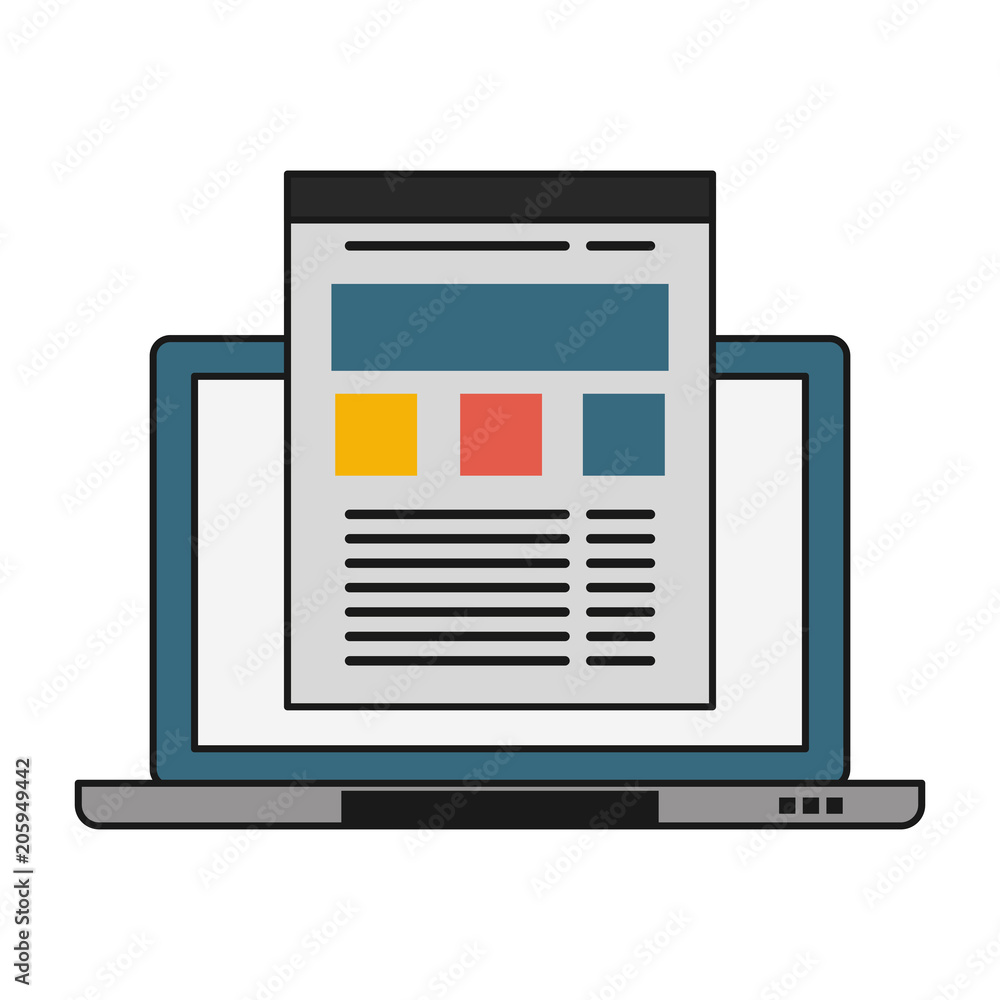 Website open from laptop vector illustration graphic design Website open from laptop vector illustration graphic design