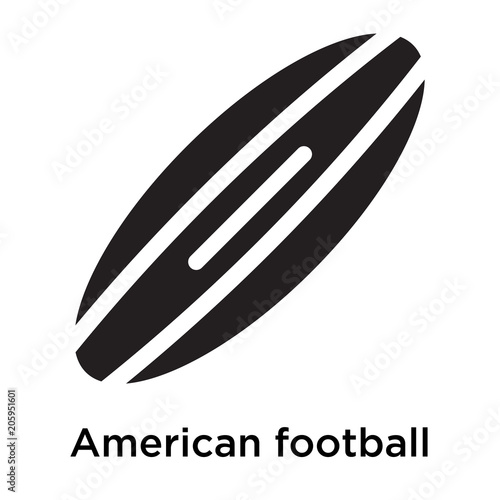American football icon vector sign and symbol isolated on white background