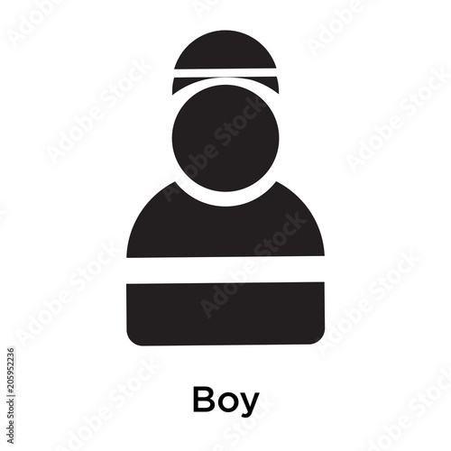 Boy icon vector sign and symbol isolated on white background