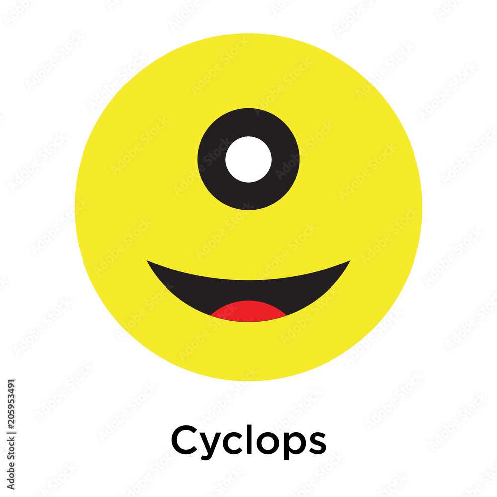 Fototapeta premium Cyclops icon vector sign and symbol isolated on white background
