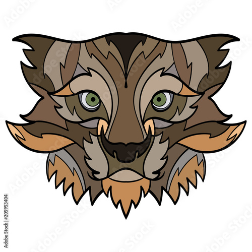 Bobcat head tattoo
