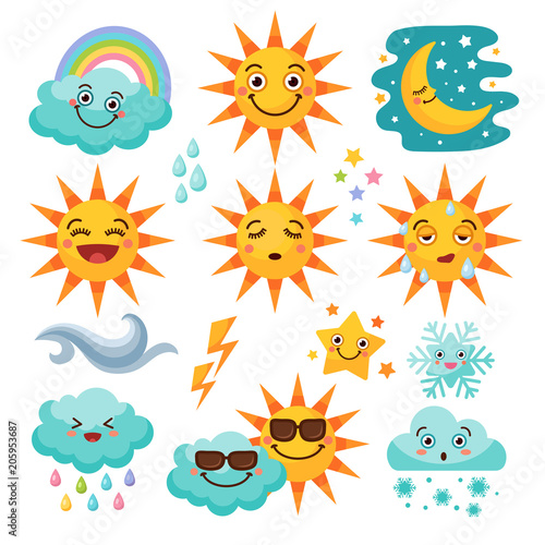 Various weather icon set