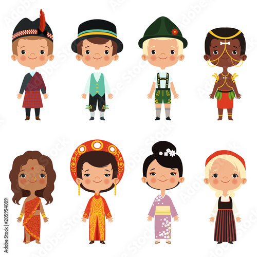 Happy kids of various nationalities