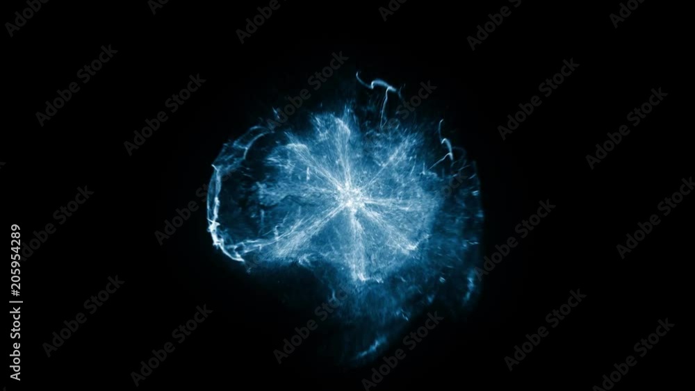 Blue shield of light in a dark background Blue shield of light in a dark background
