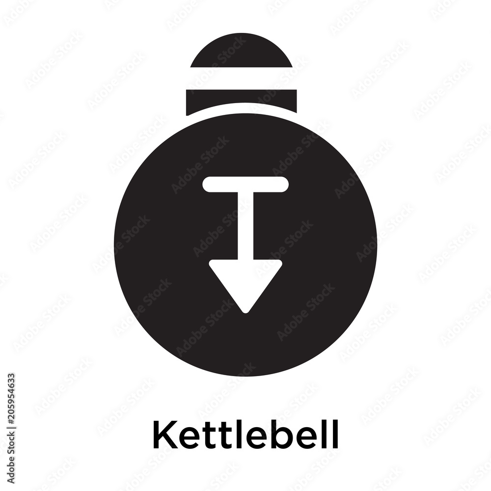 Kettlebell icon vector sign and symbol isolated on white background Kettlebell icon vector sign and symbol isolated on white background