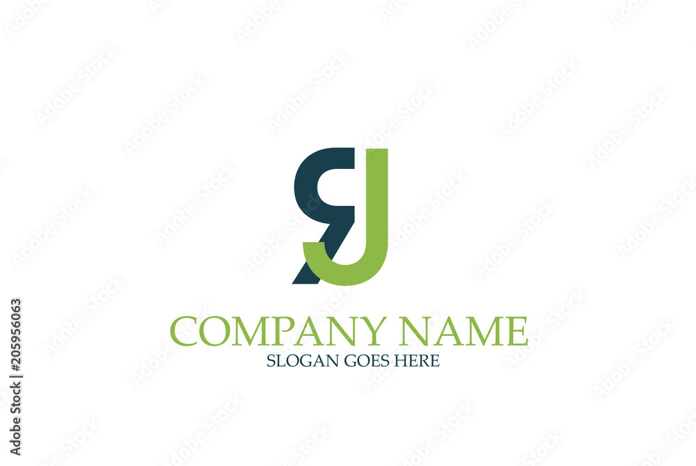 Abstract Letter RJ Logo Design Vector. Abstract Letter RJ Logo Design Vector.