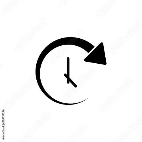 circular arrow and clock icon. Element of web icon for mobile concept and web apps. Isolated circular arrow and clock icon can be used for web and mobile