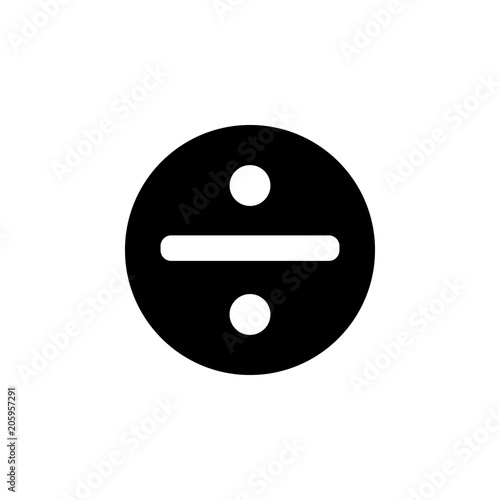 division symbol in a circle icon. Element of web icon for mobile concept and web apps. Isolated division symbol in a circle icon can be used for web and mobile