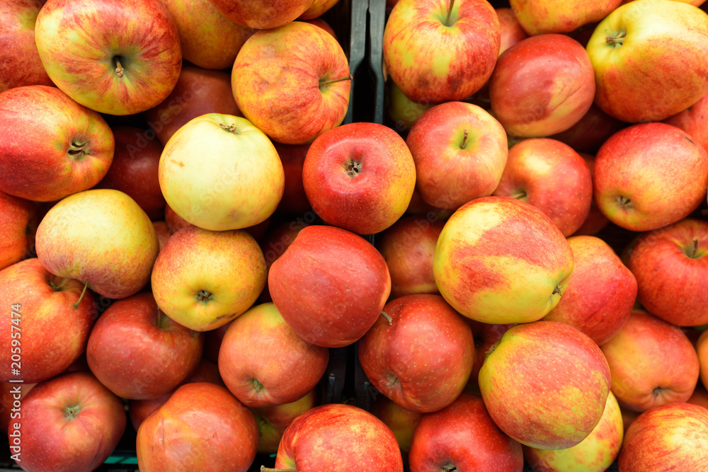 Full Frame Shot Of Red Apples Full Frame Shot Of Red Apples