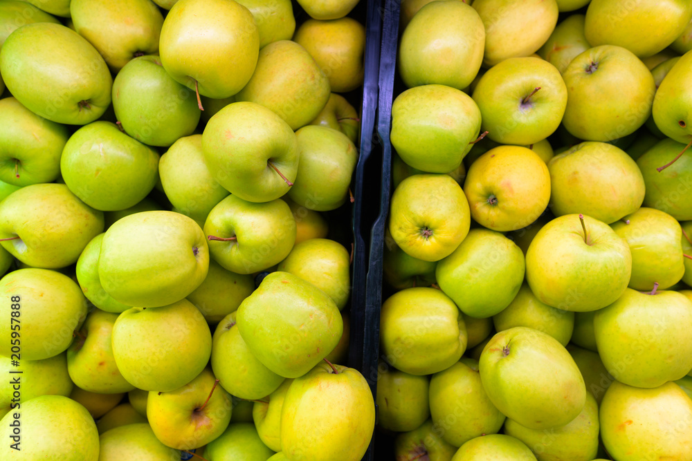 Full Frame Shot Of Green Apples