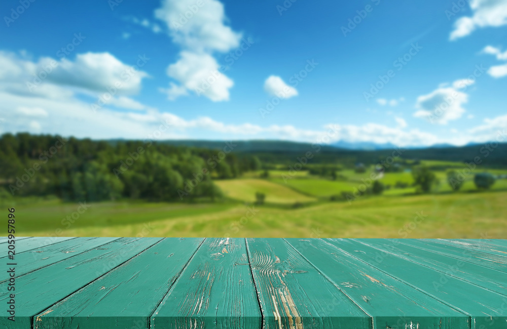 Obraz premium Wooden tablet on natural background