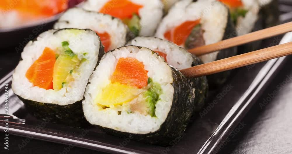Various kind of Asian food with motion effect. Various kind of Asian food with motion effect.