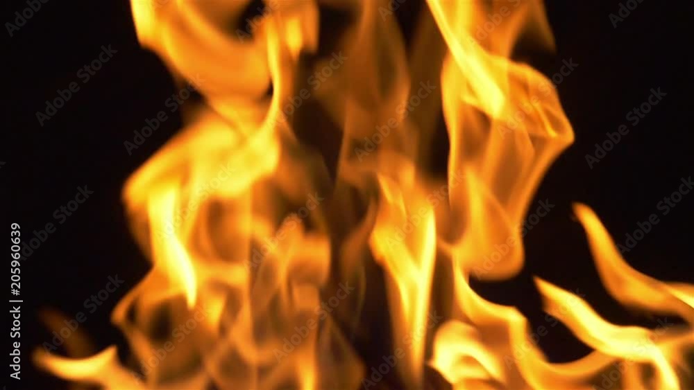 Professional video of Fire flames on the darkness in Slow motion 180fps Professional video of Fire flames on the darkness in Slow motion 180fps
