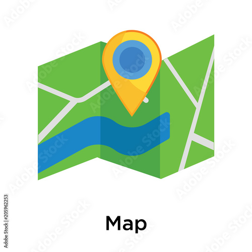 Map icon vector sign and symbol isolated on white background Free Download Map icon vector sign and symbol isolated on white background - GFXLoad