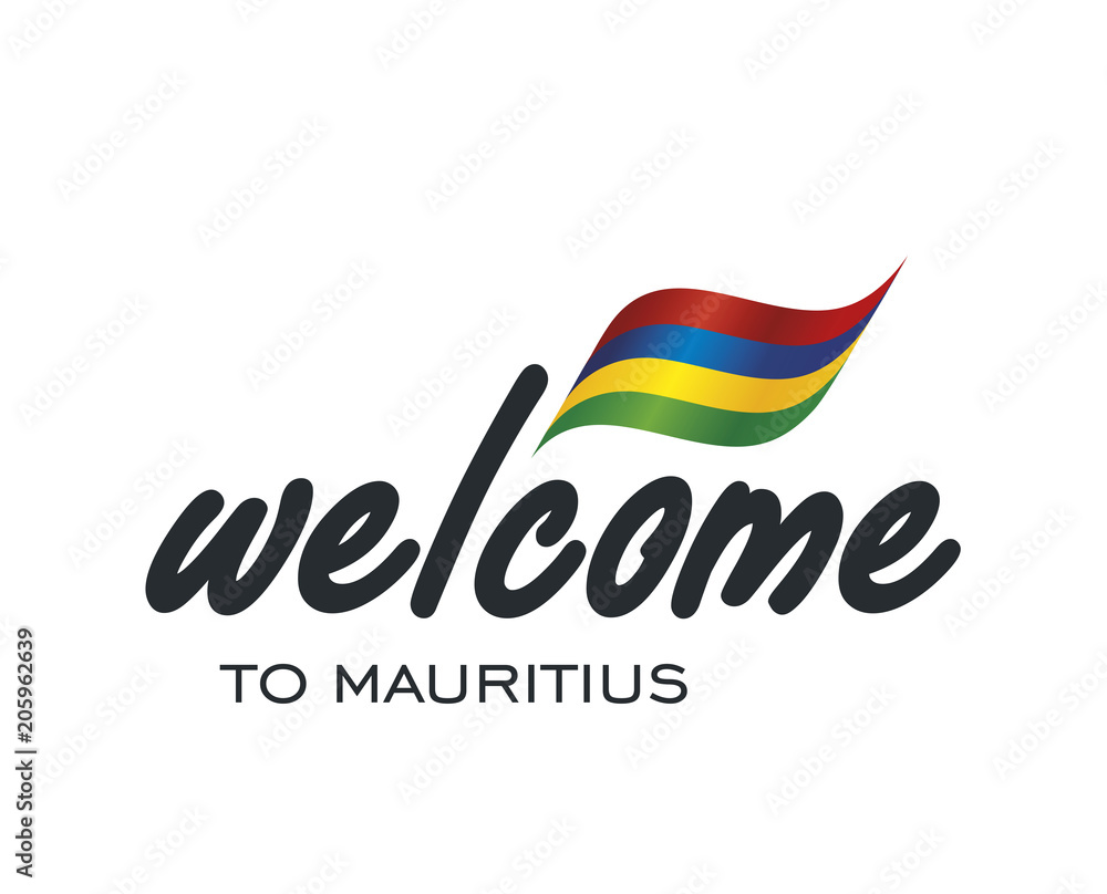Welcome to Mauritius flag sign logo icon