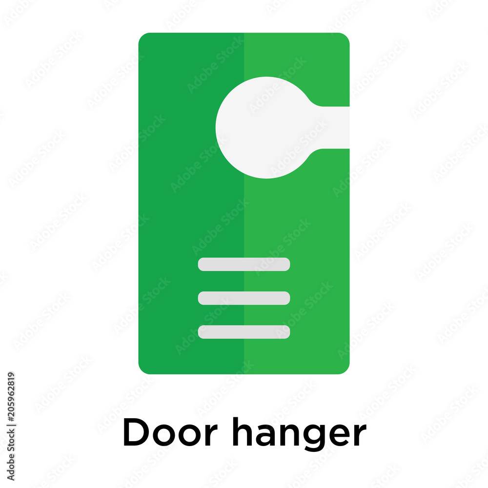 Door hanger icon vector sign and symbol isolated on white background Door hanger icon vector sign and symbol isolated on white background