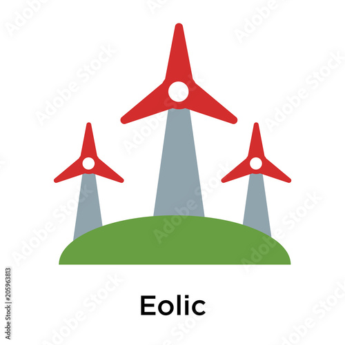 Eolic icon vector sign and symbol isolated on white background