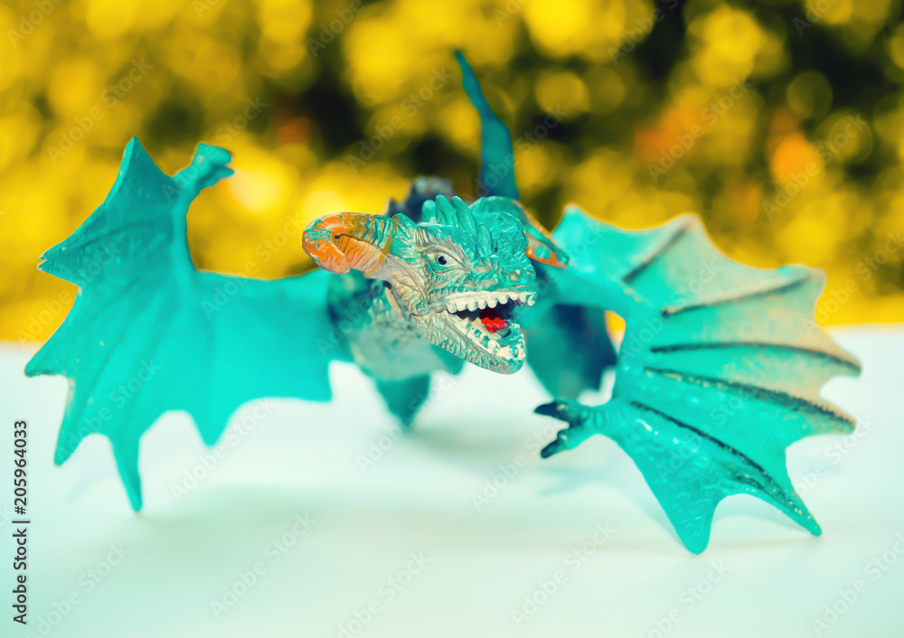 Naklejka premium blue dragon toy