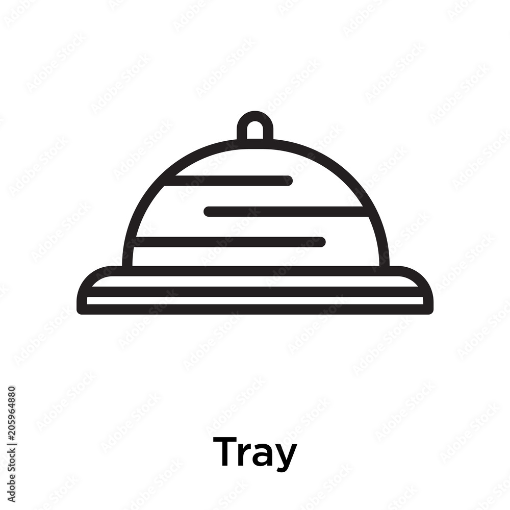 Tray icon isolated on white background Tray icon isolated on white background