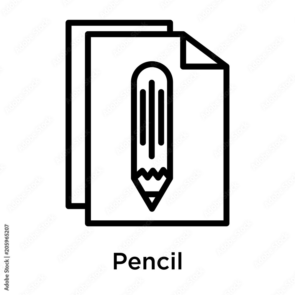 Pencil icon vector sign and symbol isolated on white background Pencil icon vector sign and symbol isolated on white background